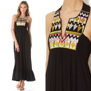 Revolve Tbags Los Angeles Black Embroidered dress